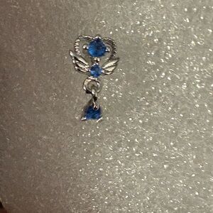 Nose Ring- Blue Heart Nose Stud Ring 20 G Stainless Steel Stud NoseRing